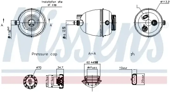 Ausgleichsbehälter, Kühlmittel NISSENS 996565 Bild Ausgleichsbehälter, Kühlmittel NISSENS 996565