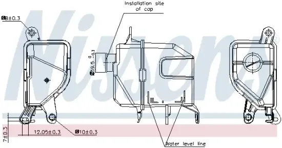 Ausgleichsbehälter, Kühlmittel NISSENS 996568 Bild Ausgleichsbehälter, Kühlmittel NISSENS 996568