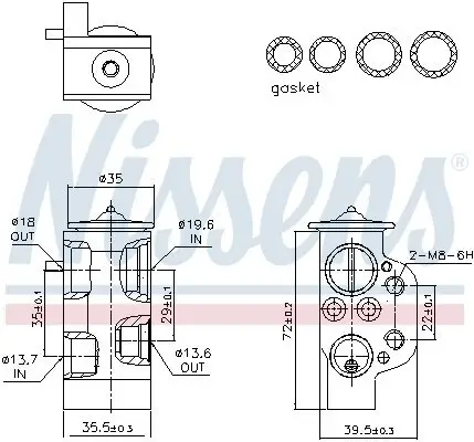 Expansionsventil, Klimaanlage NISSENS 999375 Bild Expansionsventil, Klimaanlage NISSENS 999375