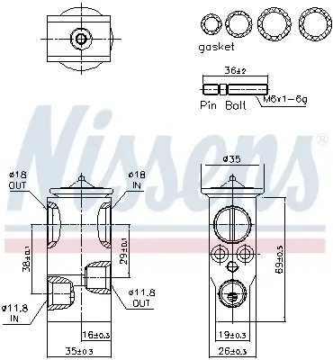 Expansionsventil, Klimaanlage NISSENS 999437 Bild Expansionsventil, Klimaanlage NISSENS 999437