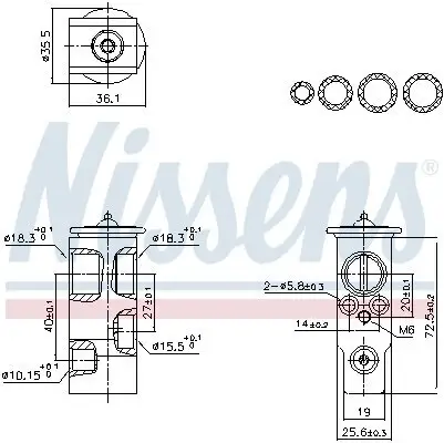 Expansionsventil, Klimaanlage NISSENS 999455