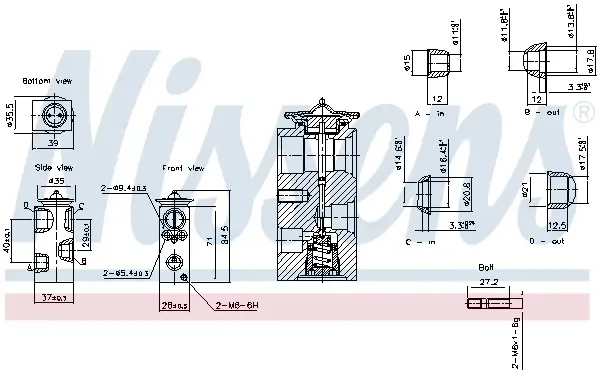 Expansionsventil, Klimaanlage NISSENS 999459