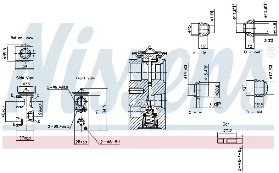 Expansionsventil, Klimaanlage NISSENS 999459 Bild Expansionsventil, Klimaanlage NISSENS 999459