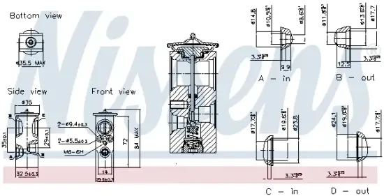 Expansionsventil, Klimaanlage NISSENS 999462 Bild Expansionsventil, Klimaanlage NISSENS 999462