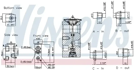 Expansionsventil, Klimaanlage NISSENS 999464 Bild Expansionsventil, Klimaanlage NISSENS 999464