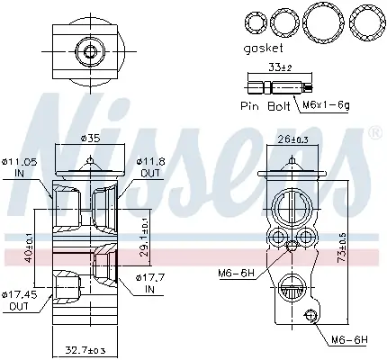 Expansionsventil, Klimaanlage NISSENS 999468 Bild Expansionsventil, Klimaanlage NISSENS 999468