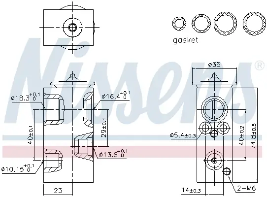 Expansionsventil, Klimaanlage NISSENS 999498 Bild Expansionsventil, Klimaanlage NISSENS 999498