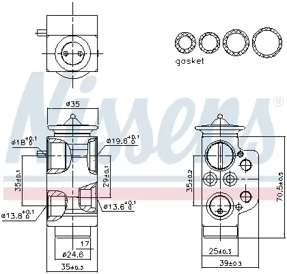 Expansionsventil, Klimaanlage NISSENS 999499 Bild Expansionsventil, Klimaanlage NISSENS 999499