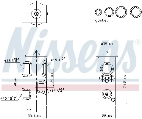 Expansionsventil, Klimaanlage NISSENS 999567 Bild Expansionsventil, Klimaanlage NISSENS 999567