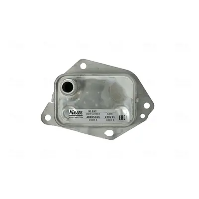 Ölkühler, Motoröl NISSENS 91592 Bild Ölkühler, Motoröl NISSENS 91592