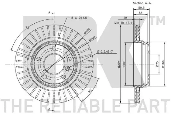 Bremsscheibe Hinterachse NK 201541 Bild Bremsscheibe Hinterachse NK 201541
