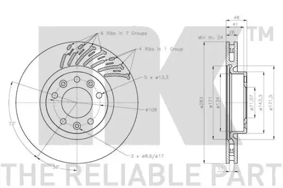Bremsscheibe Vorderachse NK 201956 Bild Bremsscheibe Vorderachse NK 201956