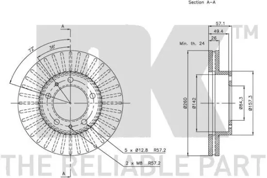 Bremsscheibe Vorderachse NK 202239 Bild Bremsscheibe Vorderachse NK 202239