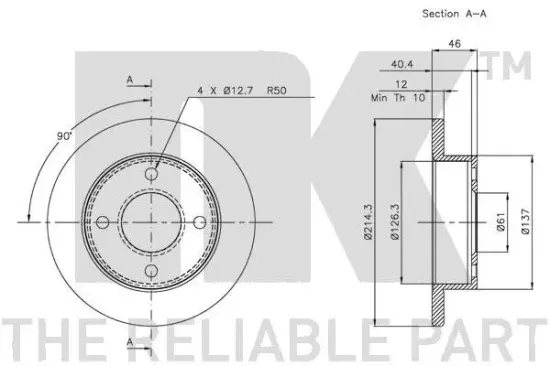 Bremsscheibe NK 202240 Bild Bremsscheibe NK 202240