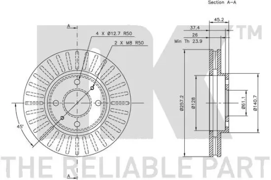 Bremsscheibe NK 202249 Bild Bremsscheibe NK 202249