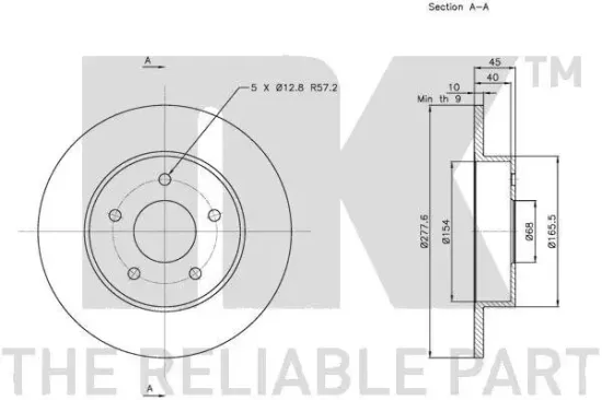 Bremsscheibe NK 202257 Bild Bremsscheibe NK 202257