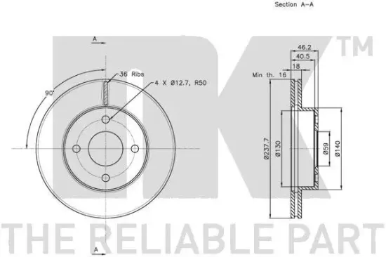 Bremsscheibe NK 202268 Bild Bremsscheibe NK 202268