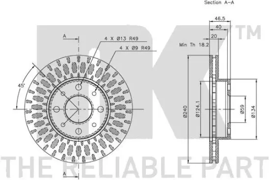 Bremsscheibe Vorderachse NK 202331 Bild Bremsscheibe Vorderachse NK 202331