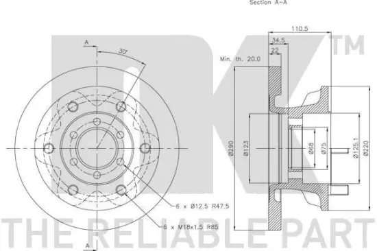 Bremsscheibe NK 202338 Bild Bremsscheibe NK 202338