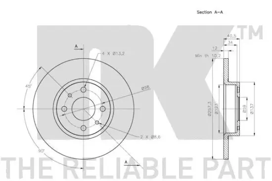 Bremsscheibe NK 202365 Bild Bremsscheibe NK 202365