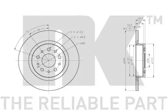 Bremsscheibe NK 202369 Bild Bremsscheibe NK 202369