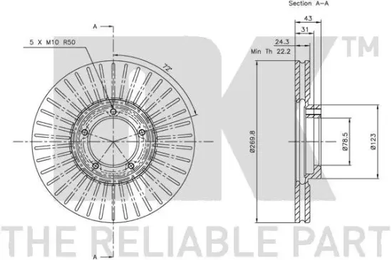Bremsscheibe NK 202548 Bild Bremsscheibe NK 202548