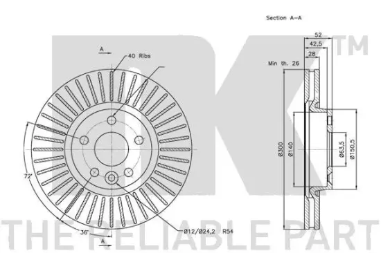 Bremsscheibe NK 202573 Bild Bremsscheibe NK 202573