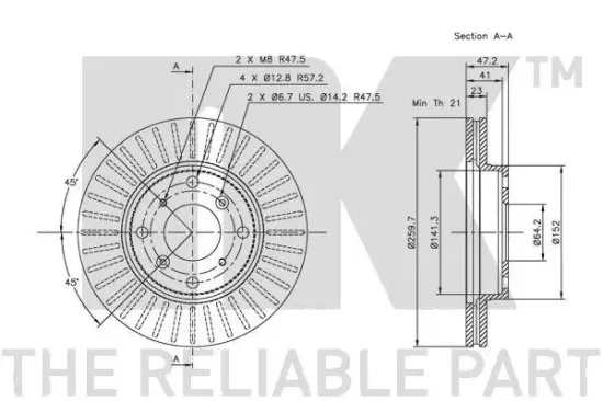 Bremsscheibe Vorderachse NK 202616 Bild Bremsscheibe Vorderachse NK 202616