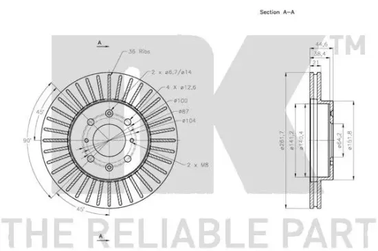 Bremsscheibe NK 202656 Bild Bremsscheibe NK 202656