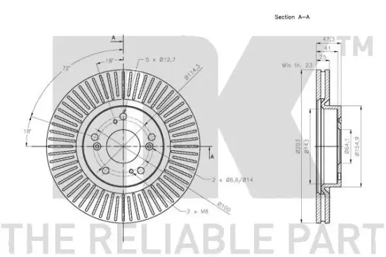 Bremsscheibe Vorderachse NK 202662 Bild Bremsscheibe Vorderachse NK 202662