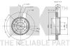 Bremsscheibe Vorderachse NK 203025 Bild Bremsscheibe Vorderachse NK 203025