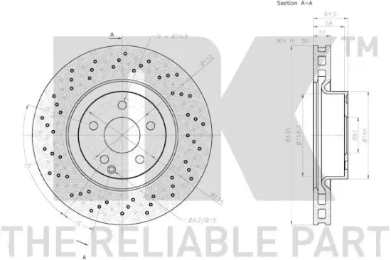 Bremsscheibe Vorderachse NK 2033119 Bild Bremsscheibe Vorderachse NK 2033119