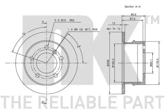 Bremsscheibe NK 203337 Bild Bremsscheibe NK 203337