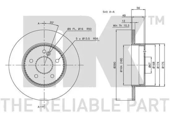 Bremsscheibe Hinterachse NK 203340 Bild Bremsscheibe Hinterachse NK 203340