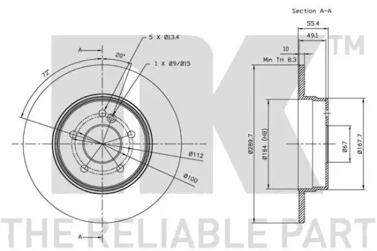 Bremsscheibe NK 203342 Bild Bremsscheibe NK 203342
