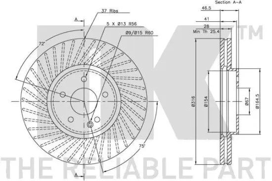 Bremsscheibe Vorderachse NK 203343 Bild Bremsscheibe Vorderachse NK 203343