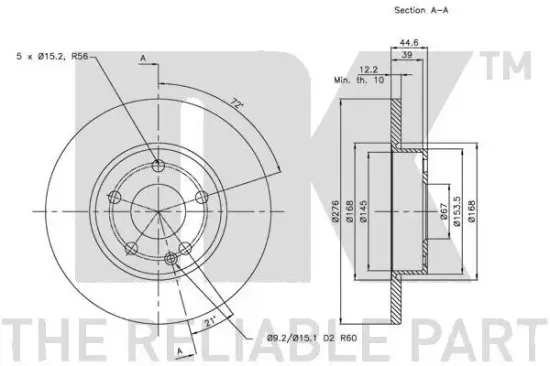 Bremsscheibe NK 203371 Bild Bremsscheibe NK 203371