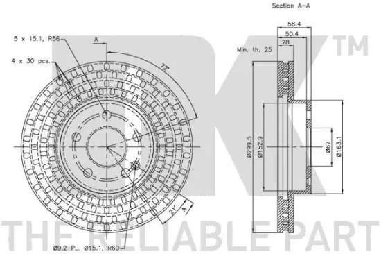 Bremsscheibe Vorderachse NK 203375 Bild Bremsscheibe Vorderachse NK 203375
