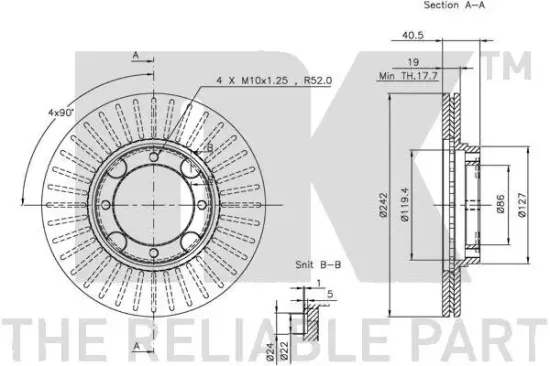 Bremsscheibe NK 203402 Bild Bremsscheibe NK 203402