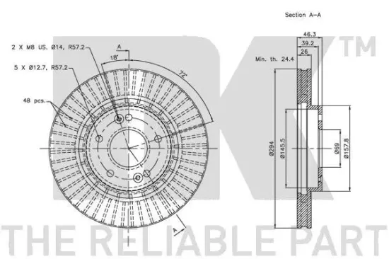 Bremsscheibe Vorderachse NK 203415 Bild Bremsscheibe Vorderachse NK 203415