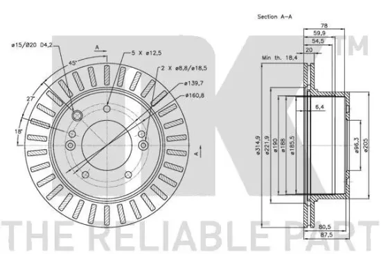 Bremsscheibe Hinterachse NK 203520 Bild Bremsscheibe Hinterachse NK 203520