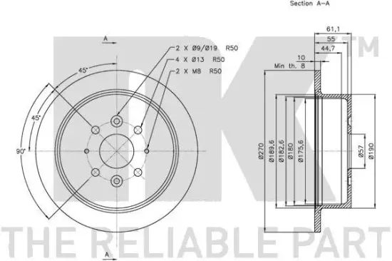 Bremsscheibe Hinterachse NK 203521 Bild Bremsscheibe Hinterachse NK 203521