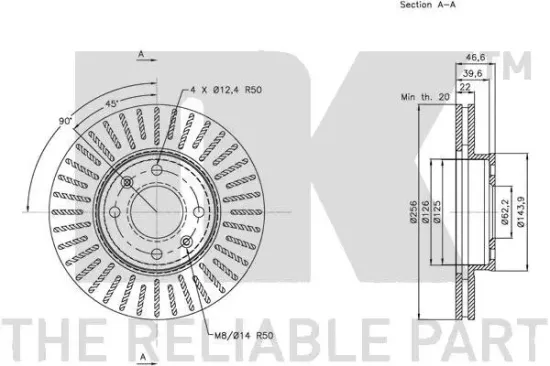 Bremsscheibe Vorderachse NK 203523 Bild Bremsscheibe Vorderachse NK 203523