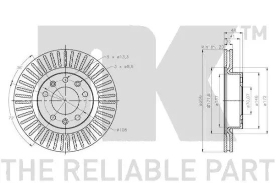 Bremsscheibe Vorderachse NK 203746 Bild Bremsscheibe Vorderachse NK 203746
