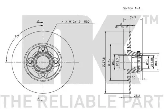 Bremsscheibe NK 203944 Bild Bremsscheibe NK 203944