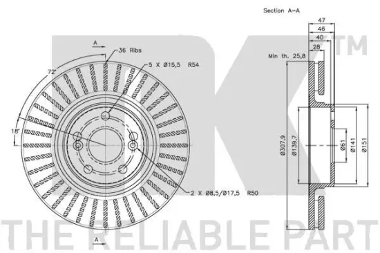 Bremsscheibe NK 203948 Bild Bremsscheibe NK 203948