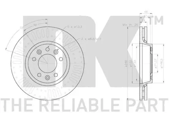 Bremsscheibe Vorderachse NK 2045175 Bild Bremsscheibe Vorderachse NK 2045175