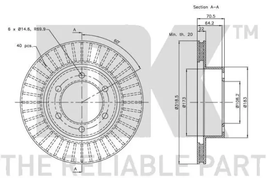 Bremsscheibe Vorderachse NK 204577 Bild Bremsscheibe Vorderachse NK 204577