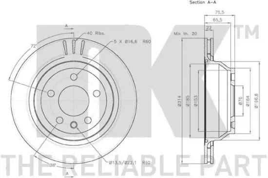 Bremsscheibe NK 2047114 Bild Bremsscheibe NK 2047114