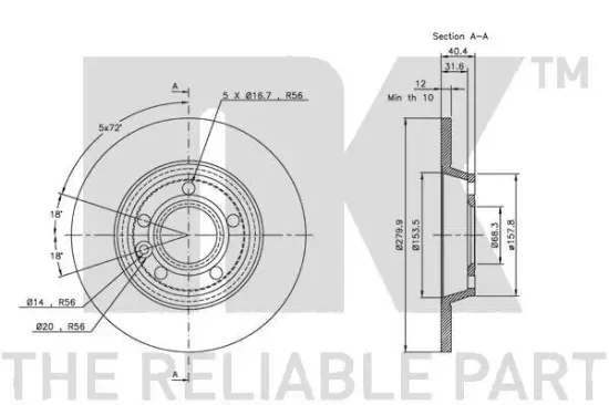 Bremsscheibe NK 204767 Bild Bremsscheibe NK 204767